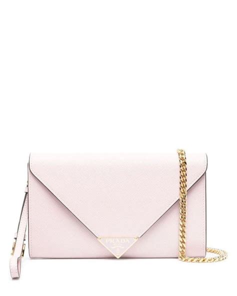 Prada leather envelope clutch bag 